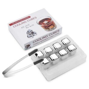 Stainless Steel Reusable Ice Cubes 8 PCS Packed